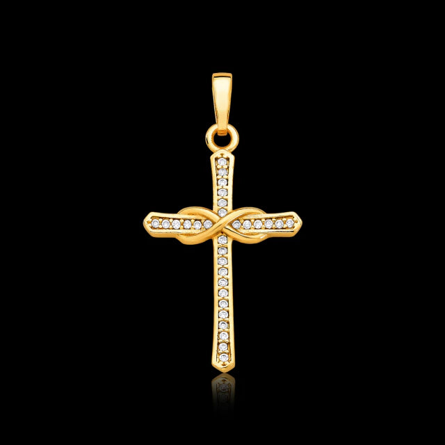 Pingente Cruz Infinity Cravejada (M)